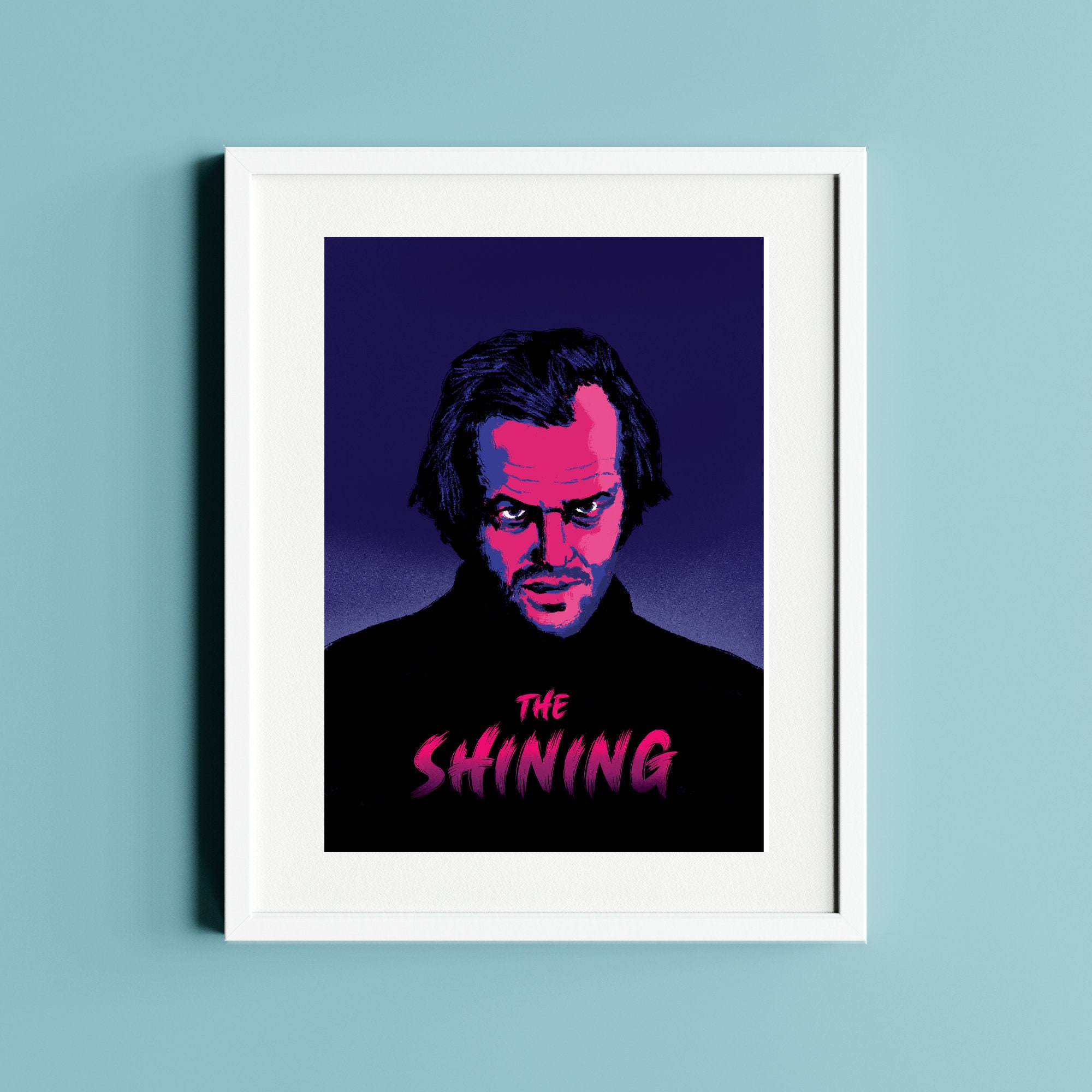 Affiche A3 The Shining Film Culte Illustration Cinéma Stanley Kubrick Jack Nicholson Décoration Mura