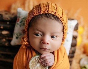 ENGLISH HAT for newborn session, hand knitted bonnet, newborn bonnet, newborn hat for photography, newborn props, child prop