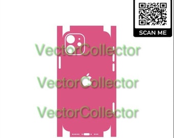 iPhone 12 SVG,PDF, Zip File Download For Cricut Skins Design Space. (Full Phone Wrap)