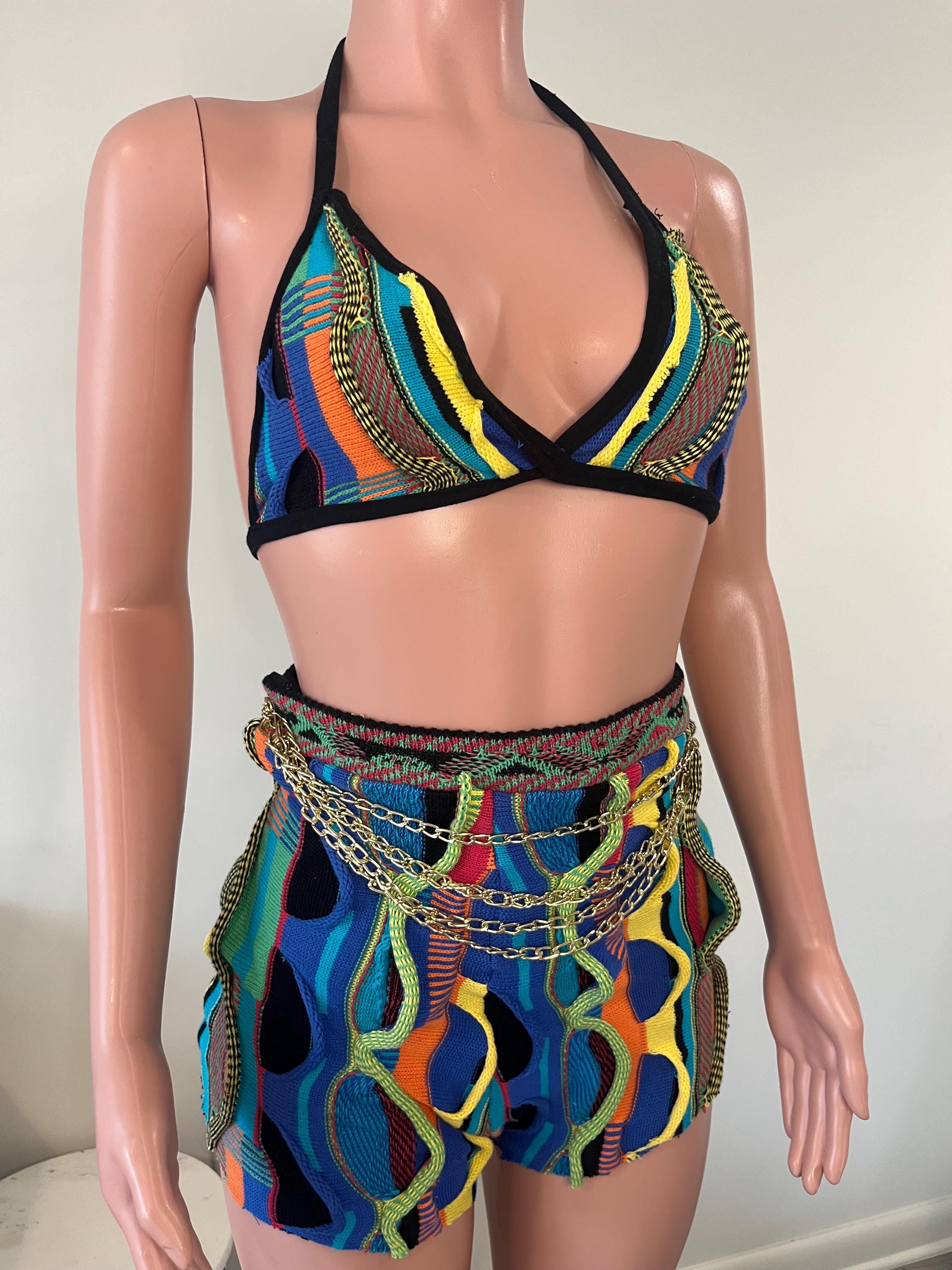 Custom Freaknik Coogi Inspired 3 Piece Set 90s Vintage