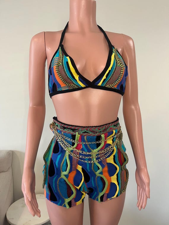 Custom Freaknik Coogi Inspired 3 Piece Set 90s Vintage