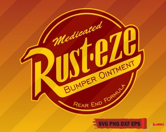 Rust-Eze Svg Png Dxf Eps, Belysning Svg, McQueen Svg, Disneyland T-shirt, Bilar Svg, Racerbil