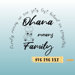 Ohana bedeutet Familien svg, Lilo und Stitch SVG, Stitch SVG, Lilo svg, Stitch cut file, Stitch quote svg Cricut cut file, clipart, svg, png, dxf