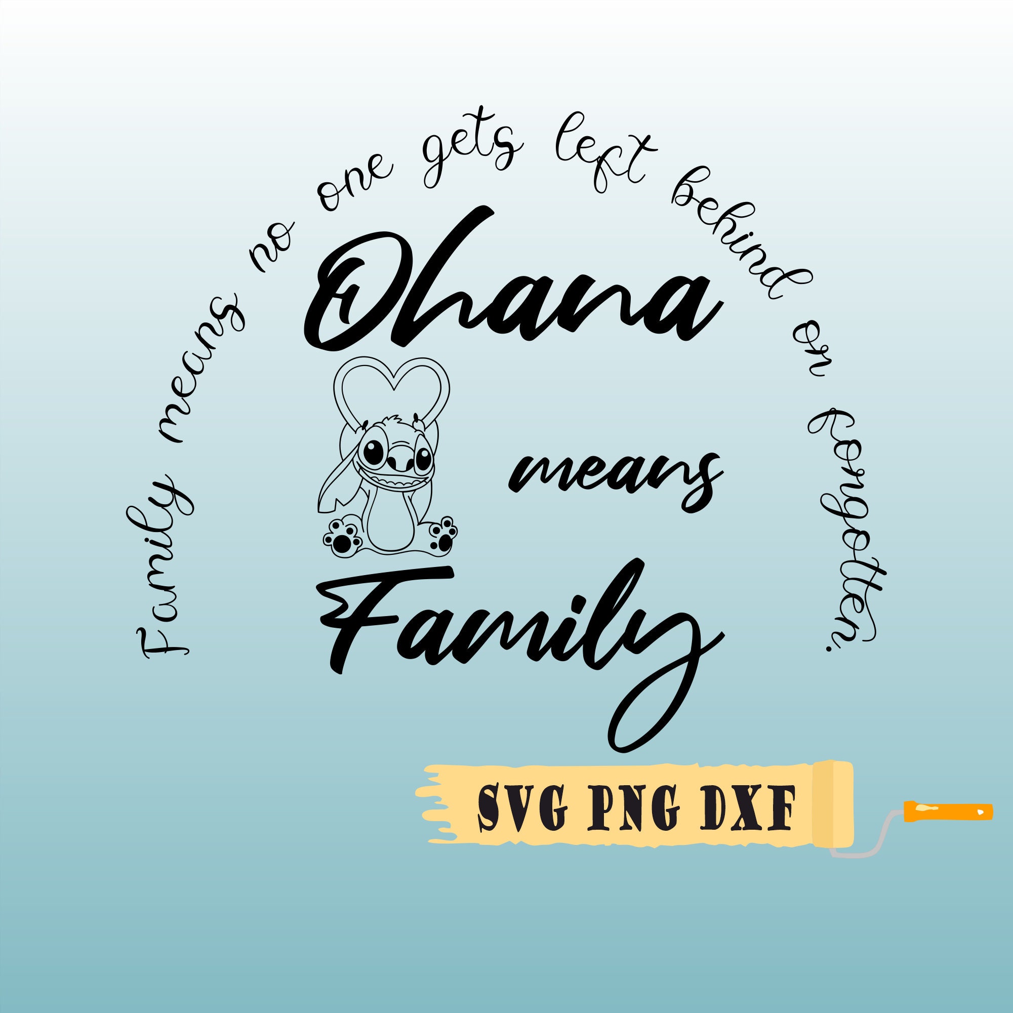 Ohana bedeutet Familien svg, Lilo und Stitch SVG, Stitch SVG, Lilo svg