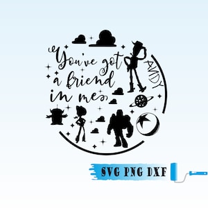 ToyStory You&#39;ve got a friend in me svg png dxf, Circle Collage SVG PNG Dxf, ToyStory SVG Cricut Clipart, ToyStory Friends svg, Woody svg