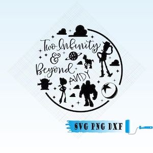 ToyStory Two infinity and beyond svg png dxf, Circle Collage, SVG, PNG, Dxf, Toy Story SVG Cricut Clipart, ToyStory Friends svg, Woody svg