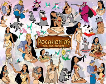 70+ Pocahontas Svg Png Dxf Pdf, Pocahontas Bundle Instant Download Cut file Clipart Svg Bundle Cricut Silhouette Printable
