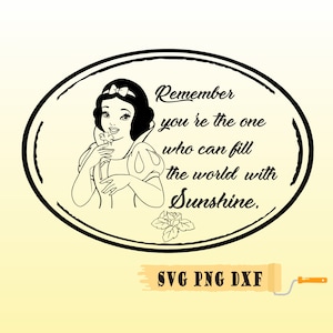 Snow White  Clipart Princess Digital Download SVG PNG DXF Seven Dwarfs svg Files for Cricut Silhouette, Snow White quote Remember svg png