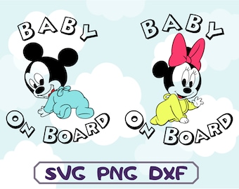 Fichiers vectoriels bébé à bord, bébé à bord SVG, bébé svg png dxf