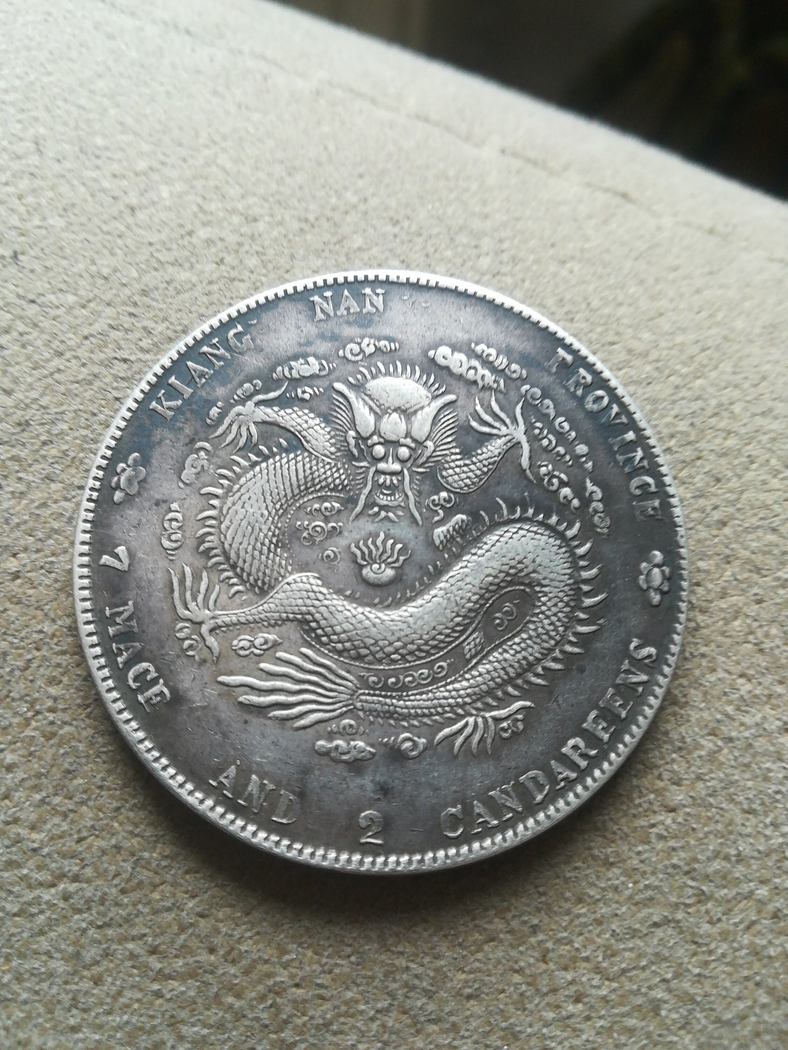 Original genuine Chinese silver dragon dollar Kiang an coin Etsy