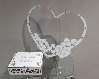 Wedding guestbook, with box.