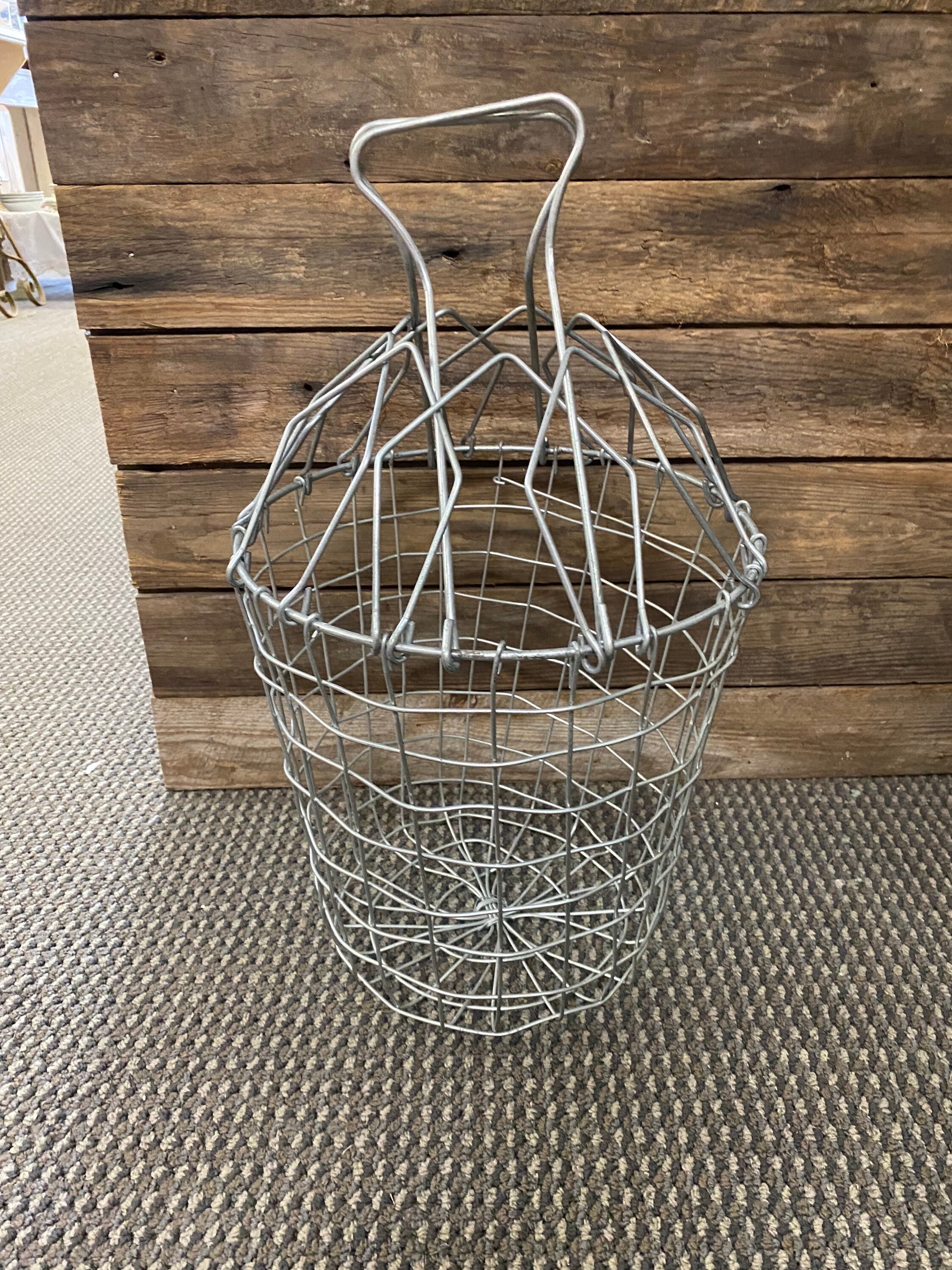 Vintage wire egg basket with handles Etsy
