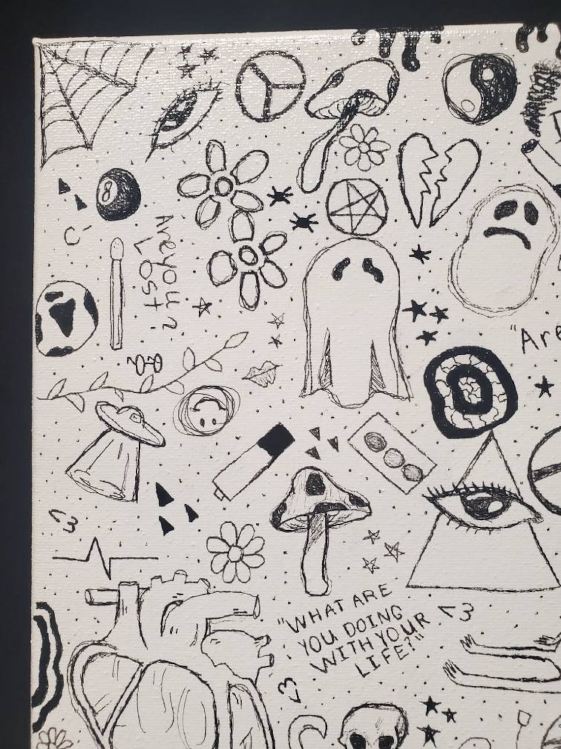 Grunge Doodle/grunge Aesthetic/pen Drawing Etsy