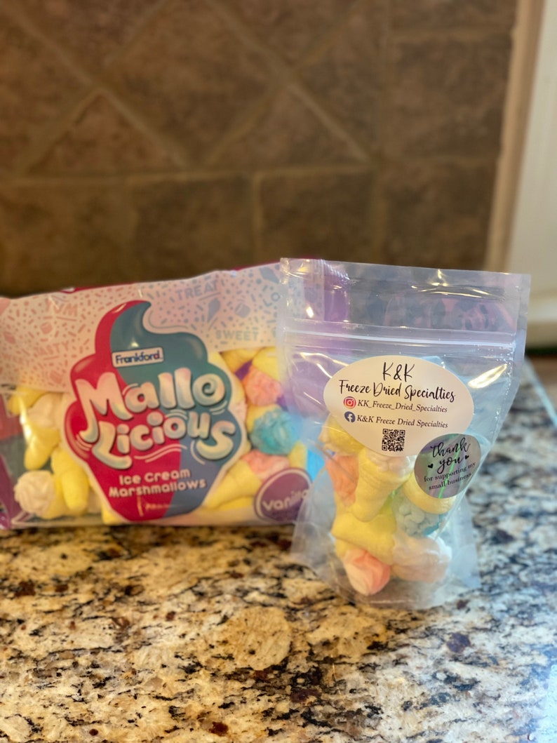 Freeze Dried Ice Cream Cone Marshmallow Etsy Canada