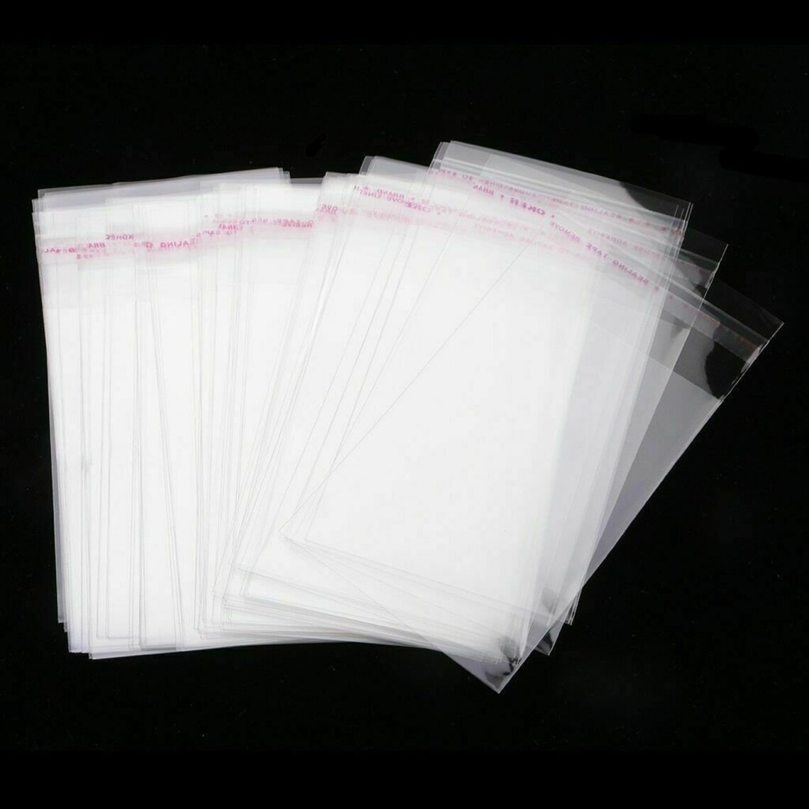 100 Clear Plastic DVD Case Wrapping Sleeves Resealable 14mm Etsy