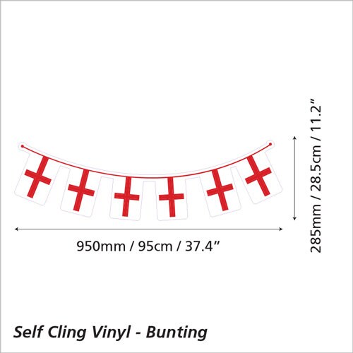 England Flag Bunting Window Sticker | England Window Decal | England ...
