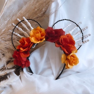 Disneyland Inspired Coco Headband | Dia De Los Muertos Holiday Mickey Ears | Day Of The Dead Inspired Sugar Skull Headband