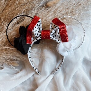 Cruella Inspired Ears | Disneyland Holiday Headband |  Disneyland Villains Ears | 101 Dalmatians Themed Cruella Ears