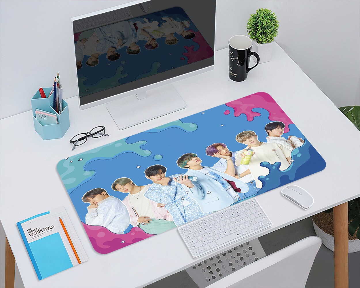 Bts Kpop Special Mouse Pad Boygroup Idol Desk Mat Gaming Etsy