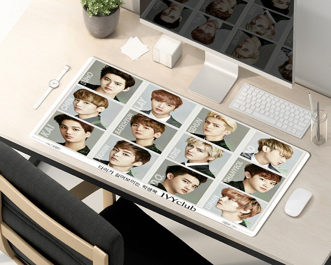Exo Kpop Special Mouse Pad Boygroup Idol Desk Mat Gaming | Etsy