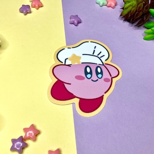 Chef Kirby Vinyl Sticker| Nintendo Fan art