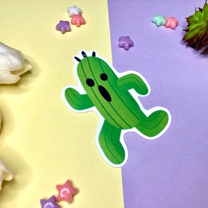 Cactuar final fantasy sticker- vinyl sticker mog ffxiv cactus senor sabotender hydroflask