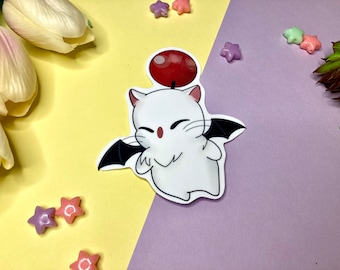 Moogle Vinyl Sticker | Final Fantasy XIV Fan Art