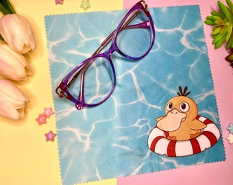 Psyduck Pokemon Microfiber Lens Cleaning Cloth Glasses Screen