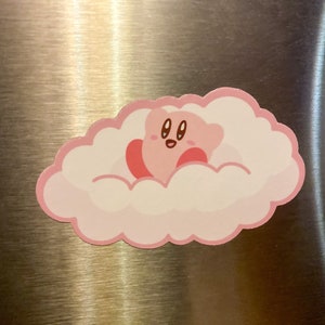 Kirby Pink Clouds Dreamy Aesthetic Light Decorative Fridge Board Magnet Bild 1