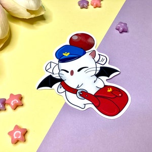 Delivery Moogle final fantasy sticker-vinyl sticker mog ffxiv hydroflask ff14 mmorpg