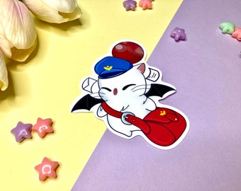 Delivery Moogle final fantasy sticker-vinyl sticker mog ffxiv hydroflask ff14 mmorpg