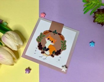 Fall Autumn Fox magnetic bookmark| Book Lover, Bookworm, Study Studying, Planner