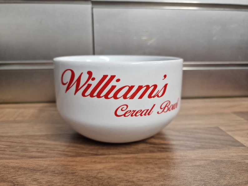 Personalised Cereal/soup Bowl Etsy UK