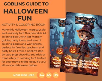 Halloween Coloring & Activity Book: Goblins Guide for Kids (E-Book)