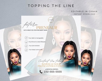 Entrepreneur Flyer Template: Editable Business Ad (Digital Download)