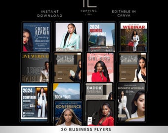 20+ Premium Business Flyers Bundle with Exclusive Surprise Bonus, PLR Edit in Canva