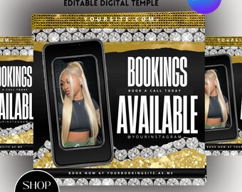 DIY Beauty Booking Flyer: Editable Canva Template (Digital Download)