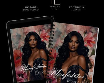 Editable PLR Manifestation Journal, Canva Template (Resell Rights)