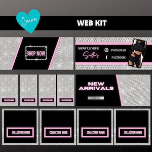 Glam Web Kit, Pink web kit, sito web aziendale, sito web shopify, sito web wix