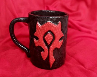 Handmade Warcraft Horde Beer Mug