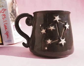 Astronomy Stars Handmade Ceramic Designer Coffee Cup with Handle