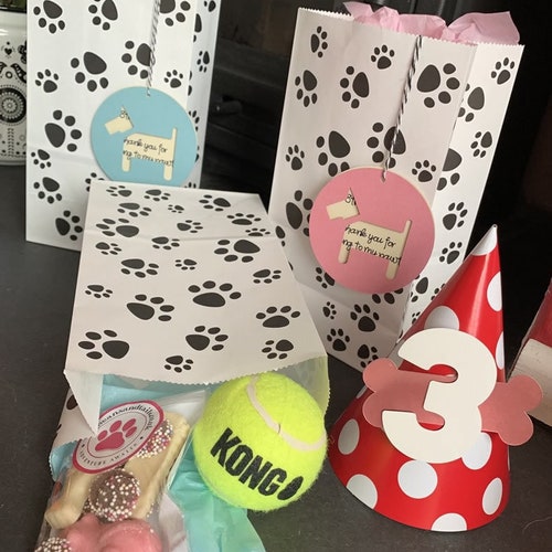 Paw Print Dog Party Bags Goodie Bag Gift Favour Favour Bags Etsy UK