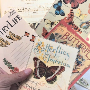 Vintage Butterfly Ephemera Printable Junk Journal Digital Download 5 ...