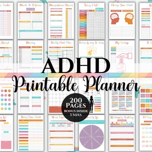 ADHD Planner Printable, ADHD Planner Adult, ADHD Resources, Adhd Workbook, Adhd Journal, Adhd Goal Setting, Adhd Focus Planner