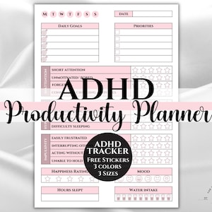 ADHD Planner, Daily Printable Adult ADHD Journal, Adult ADHD Planner, Adhd Digital Planner,To Do List Adhd,Adhd Organizer,Adhd Daily Planner
