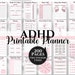 ADHD Planner, Printable Adult ADHD Journal, Adult ADHD Planner and organizer, adhd Planner Sheets with stickers, All In One 