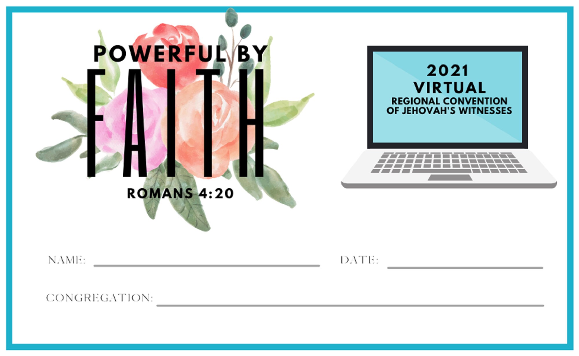 JW 2021 Regional Convention Badge Printable JW Convention Etsy