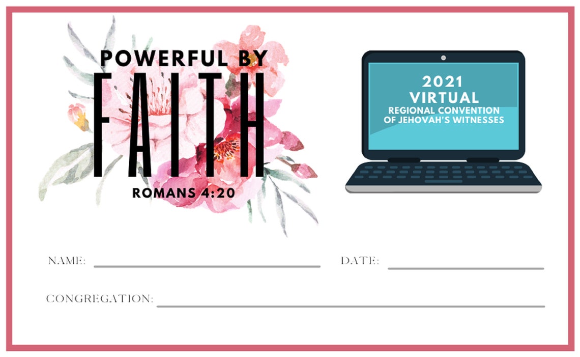 JW 2021 Regional Convention Badge Printable JW Convention Etsy