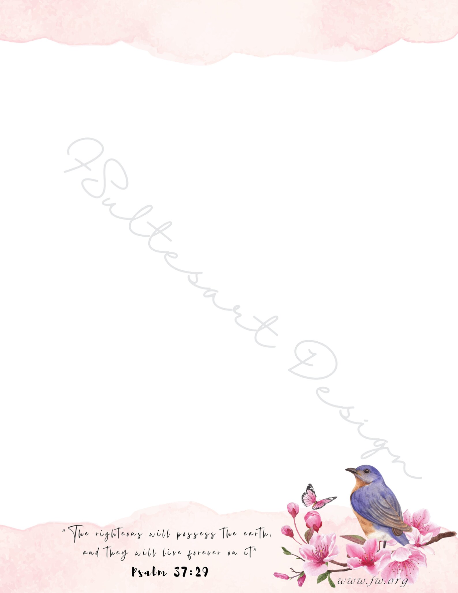 JW Printable Letter Writing Stationery for Enjoy Life Forever Campaign