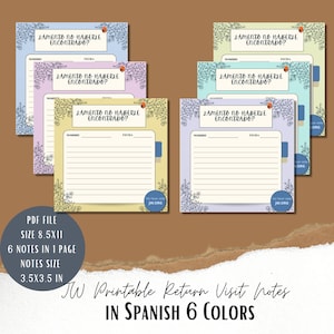 Notas imprimibles para la visita de regreso de los testigos de Jehová en español - Lamento no haberle encontrado / JW Ministry Spanish / JW Ministry Ideas